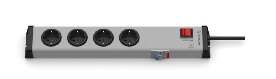 Bodo Ehmann Type F - German Schuko 4 Gang Power Distribution Unit, 3m Cable, 16A, 250 V, RCD Protected