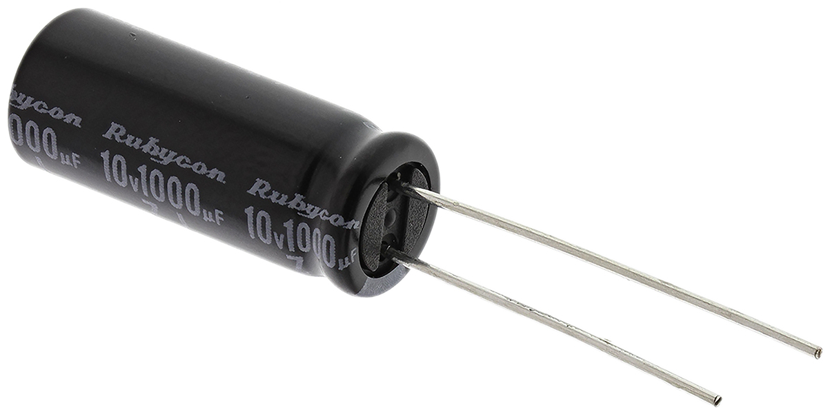 Rubycon 1000μF Aluminium Electrolytic Capacitor 10V dc, Radial, Through Hole - 10ZL1000MEFC8X20