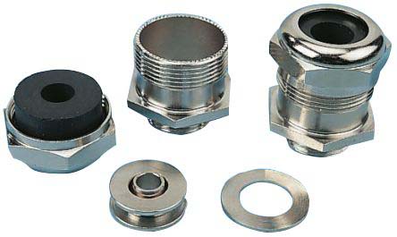 Agro Progress MS EMC Rapid Series Metallic Nickel Plated Brass Cable Gland, PG21 Thread, 16mm min., 19mm max., IP68