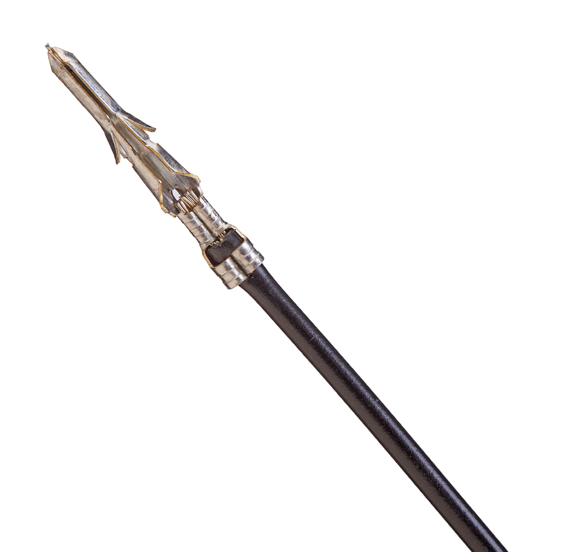 Molex Male Standard .062 in to Male Standard .062 in Crimped Wire, 300mm, 22AWG, Black