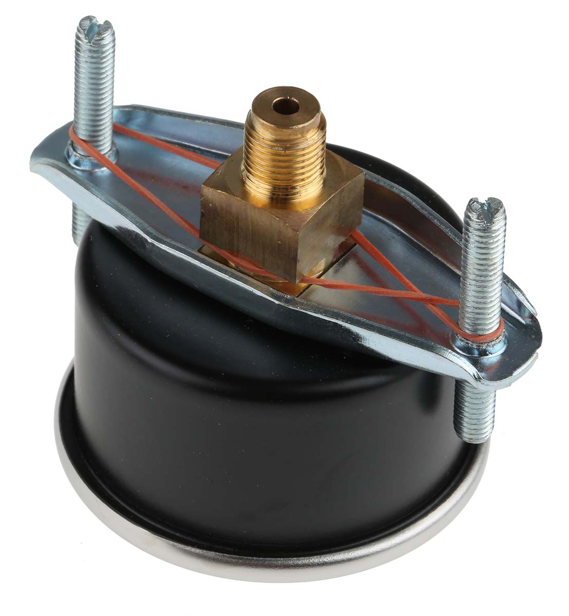 RS PRO G 1/8 Analogue Pressure Gauge 10bar Back Entry 50mm Outside Diameter, With RS Calibration