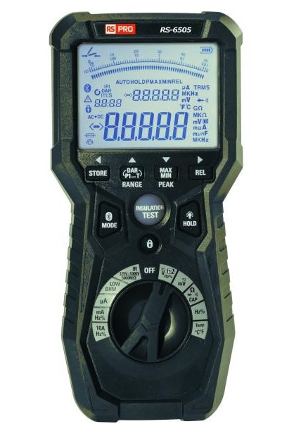 RS PRO Handheld Insulation Tester, 50mΩ Max, 50mΩ Resolution