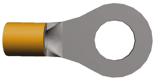 TE Connectivity, STRATO-THERM Uninsulated Ring Terminal, M4 Stud Size, 1mm² to 2.6mm² Wire Size