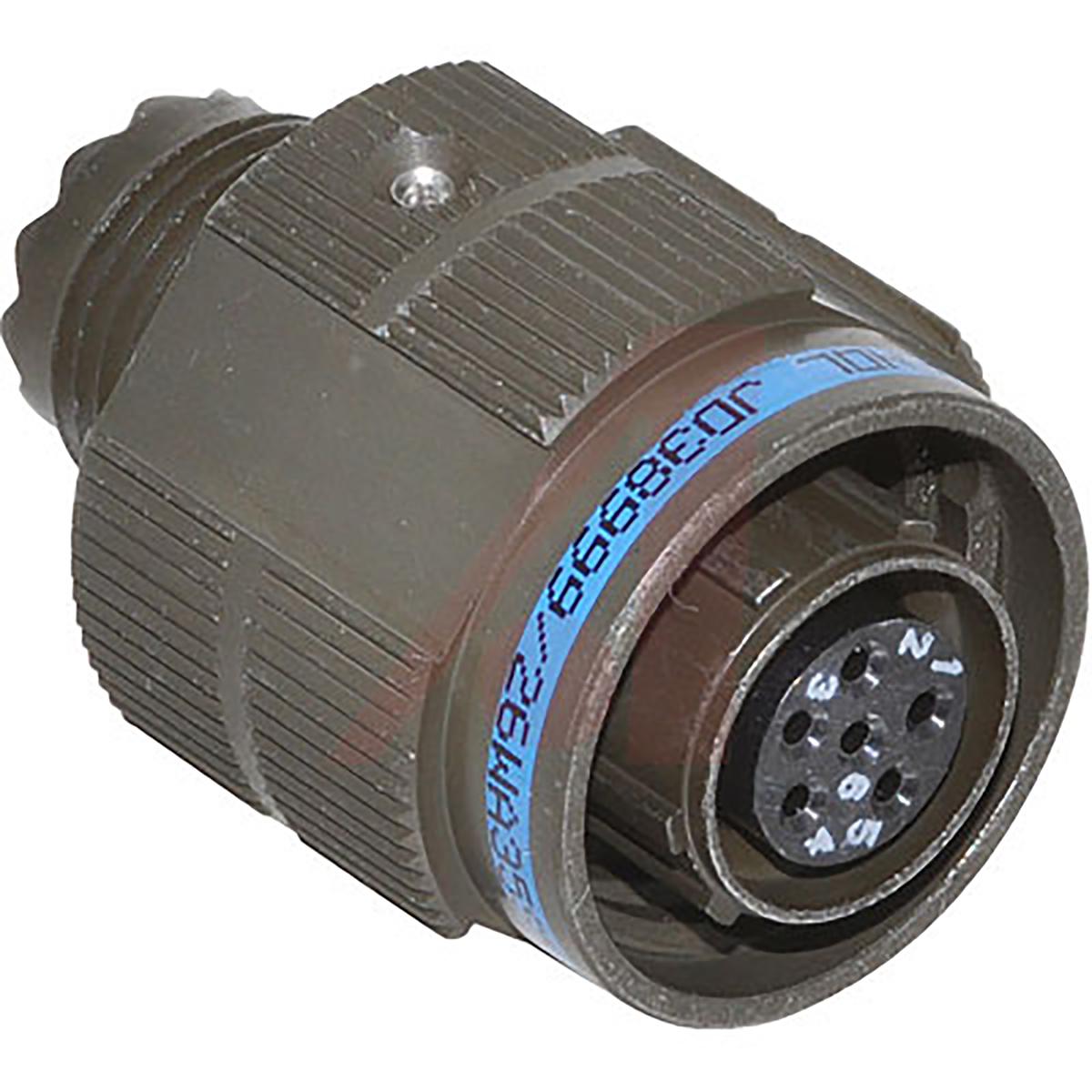 Amphenol Limited, D38999 6 Way Free Hanging MIL Spec Circular Connector PlugGreen, Socket Contacts,Shell Size 9, Quick