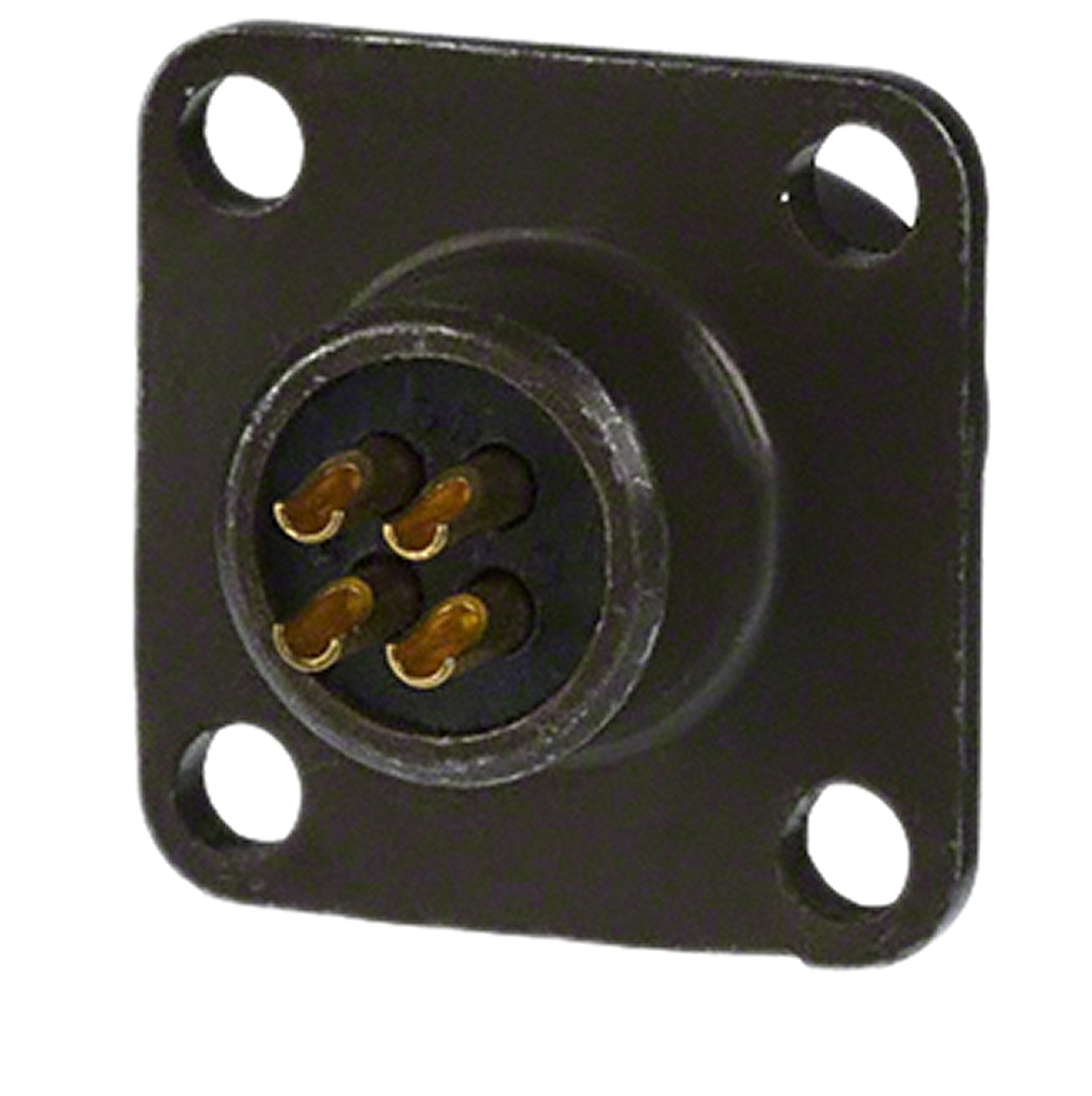 Amphenol Industrial, PT, Copper Alloy 4 Way Panel Mount MIL Spec Circular Connector ReceptacleGreen, Socket