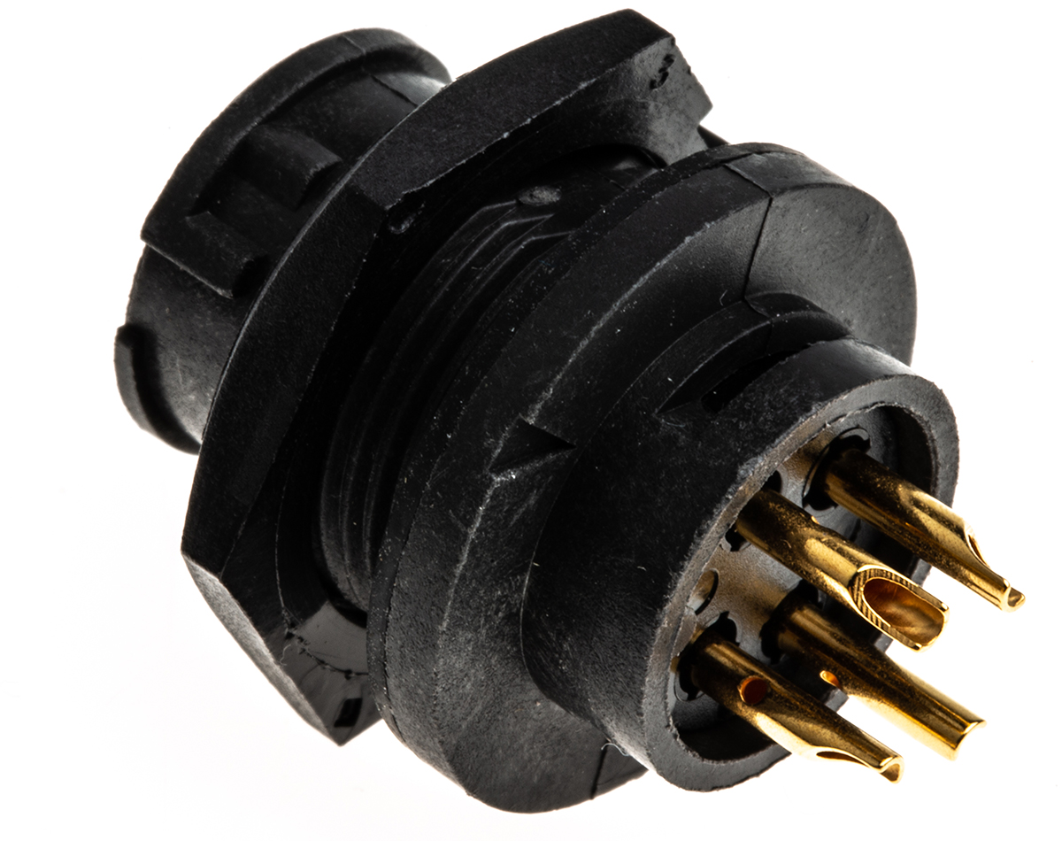 Switchcraft Circular Connector, 4 Contacts, Panel, Standard Connector, Socket, Female, IP68, IP69K, EN3 Series