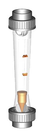 Georg Fischer Variable Area Flow Meter for Liquid, 5 L/h Min, 50 L/h Max