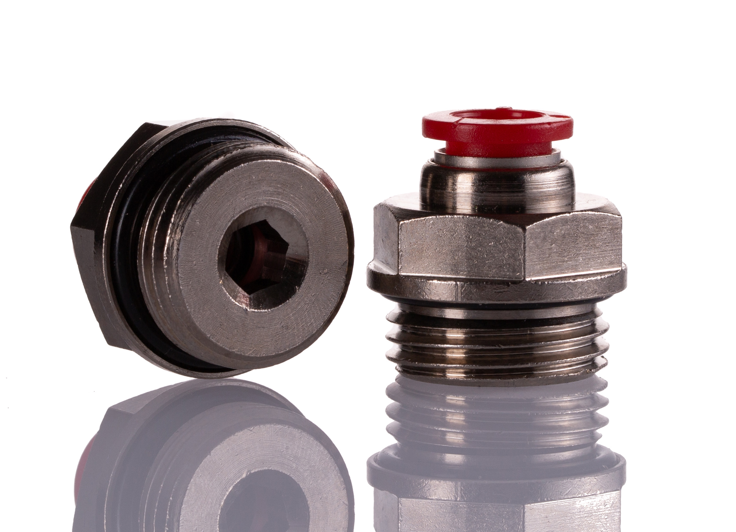 Norgren Straight Fitting, G 1/2 Male to Push In 8 mm, Threaded-to-Tube Connection Style