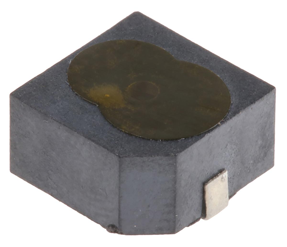 RS PRO 85dB SMD Continuous Internal Magnetic Buzzer Component, 9.6 x 9.6 x 5mm, 7V Min, 15V Max