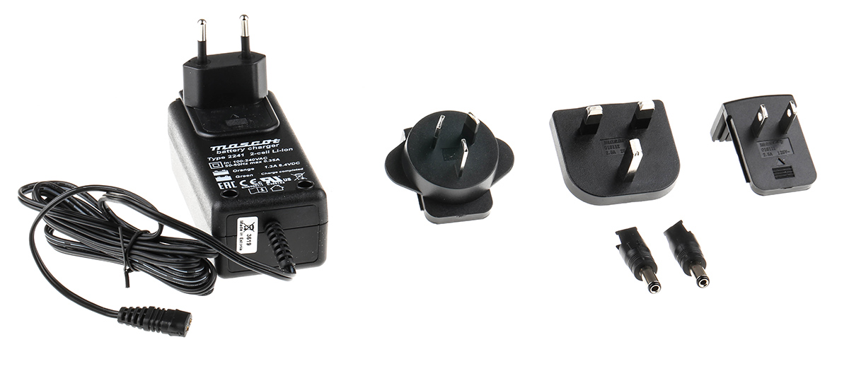 Mascot Battery Pack Charger For Lithium-Ion Battery Pack 2 Cell with AUS, EU, UK, USA plug