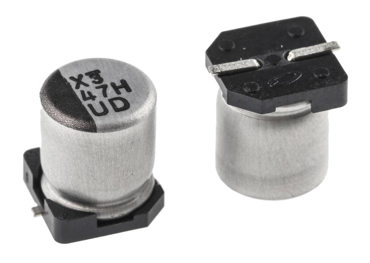 Nichicon 47μF Aluminium Electrolytic Capacitor 50V dc, Surface Mount - UUD1H470MCL1GS