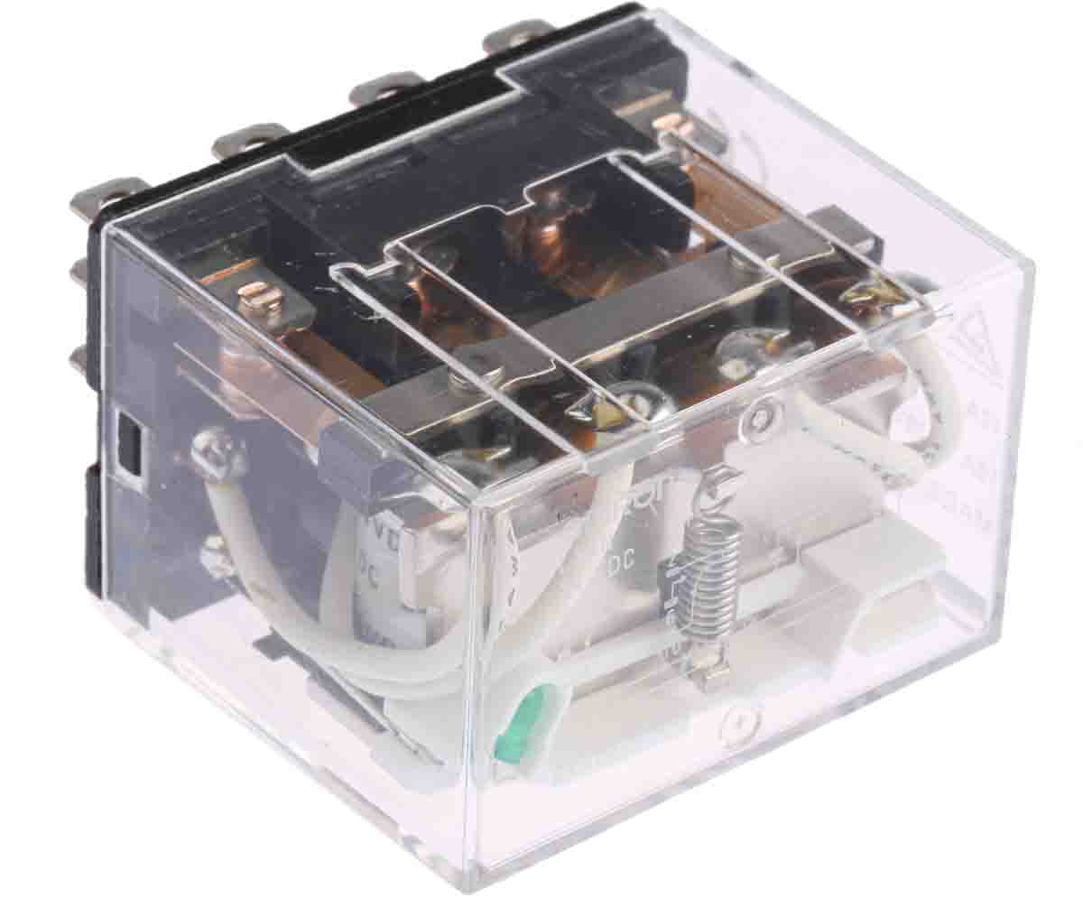 Omron Plug In Power Relay, 24V dc Coil, 10A Switching Current, 4PDT