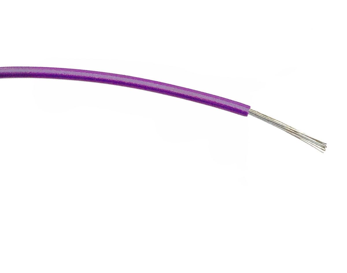 RS PRO Purple 0.5mm² Hook Up Wire, 20 AWG, 16/0.2 mm, 100m, PVC Insulation