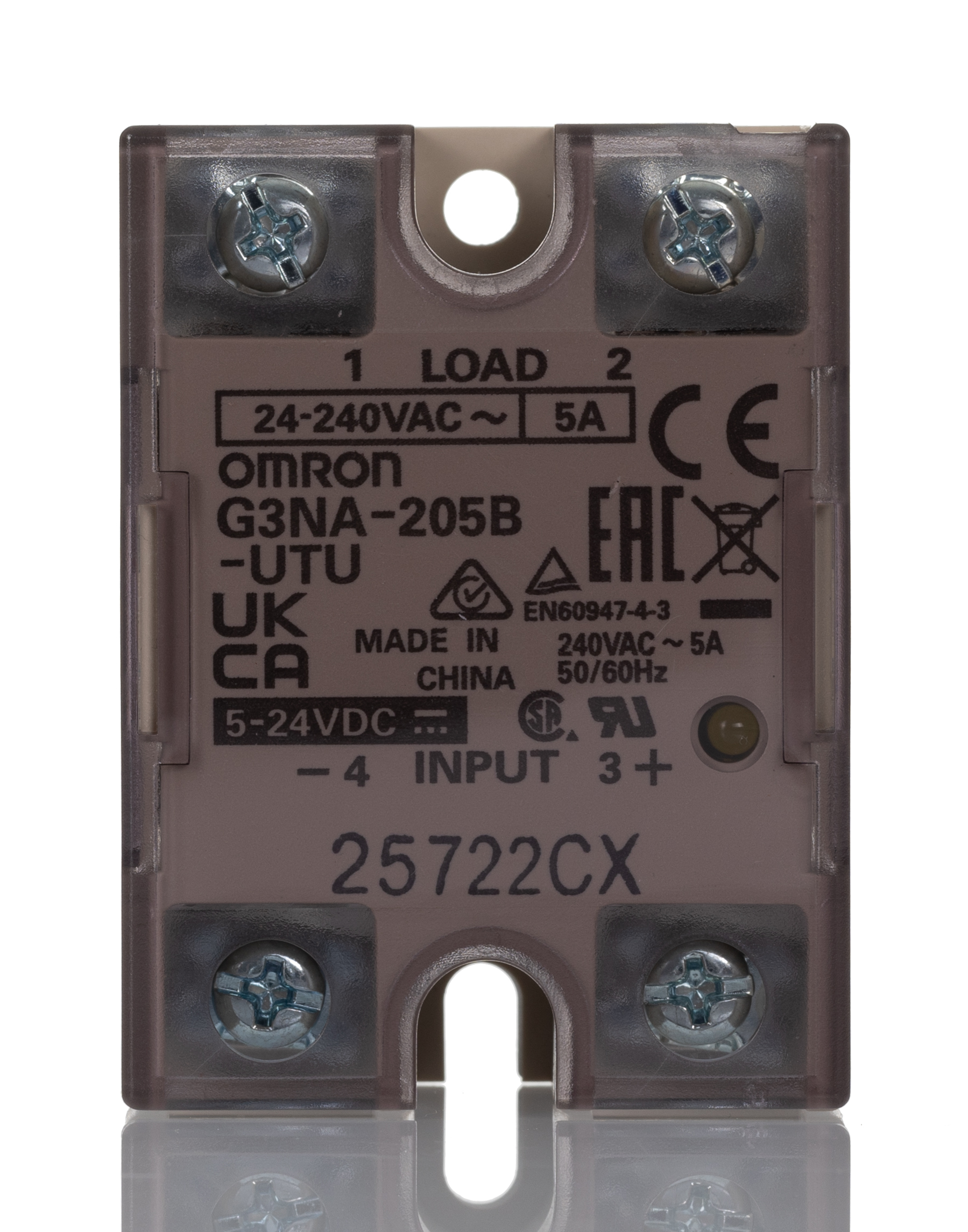 Omron G3NA Series Solid State Relay, 3 (Without Heatsink) A, 5 (With Heatsink) A Load, DIN Rail Mount, 264 V ac Load,