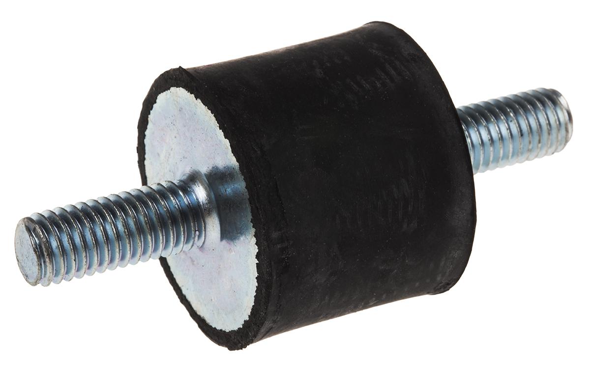 FIBET M8 Anti Vibration Mount, Male to Male Bobbin with 40.5kg Compression Load