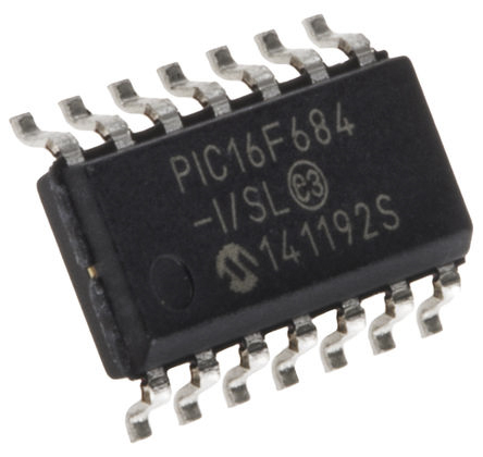 Microchip PIC16F684-I/SL, 8 bit PIC, PIC16F684 Microcontroller, 20 MHz, 256bit FLASH, 14-Pin SOIC