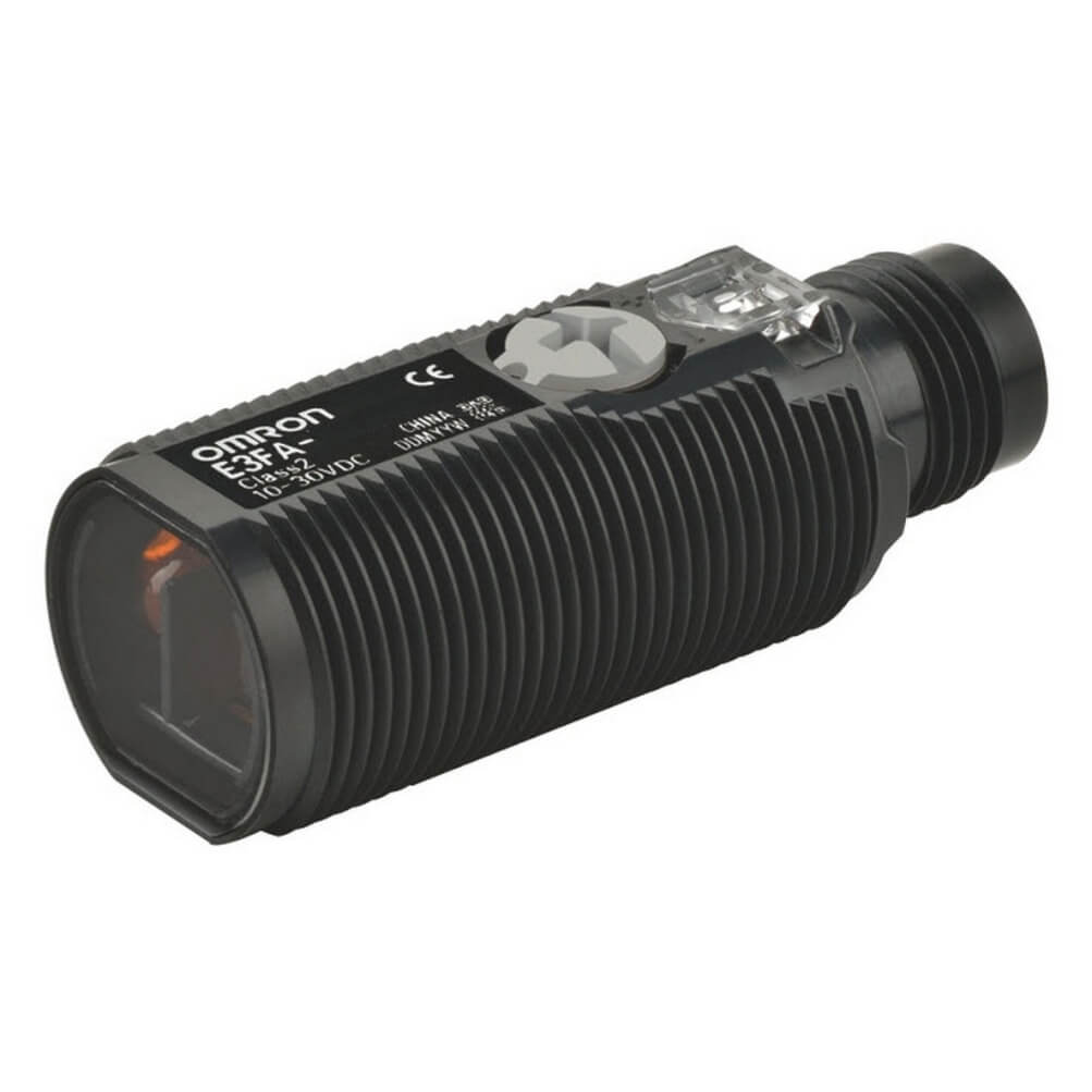 Omron Diffuse Photoelectric Sensor, Barrel Sensor, 100 mm Detection Range
