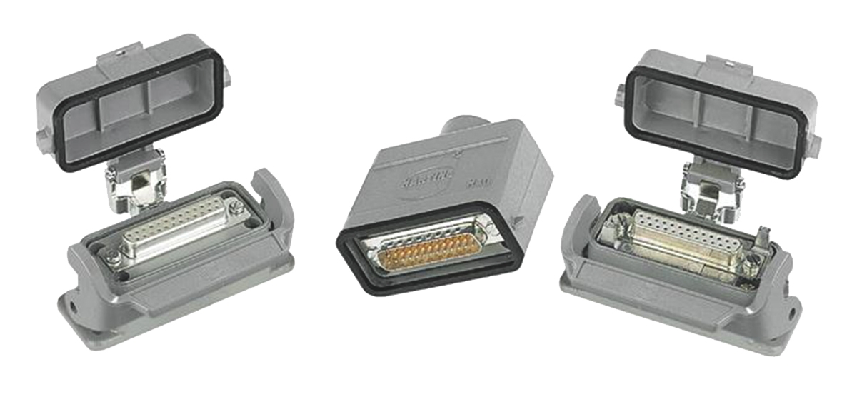 HARTING Adapter, Han A-D Series , For Use With Heavy Duty Power Connectors