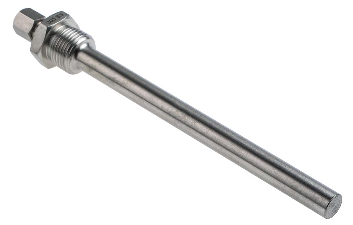 RS PRO 1/2 BSP Thermowell for Use with Temperature Probe, 6mm Probe, RoHS Standard