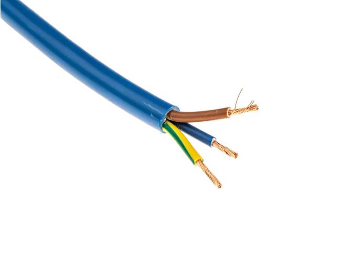 RS PRO Arctic Grade 2.5 mm² 3 Core Power Cable, H05VV-F, Blue PVC, 100m