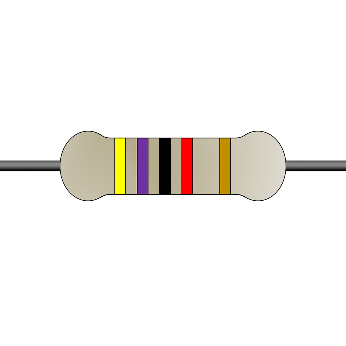 Yageo 47kΩ Carbon Film Fixed Resistor 1/4W 5% CFR-25JT-52-47K