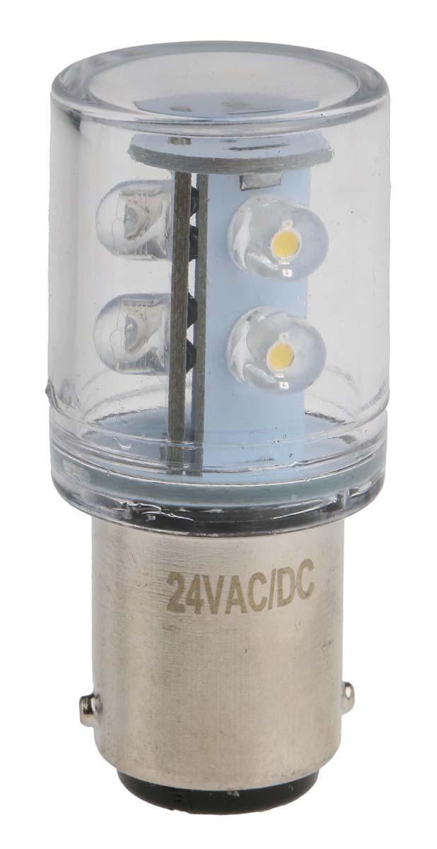 RS PRO White, BA15d 24 V ac/dc