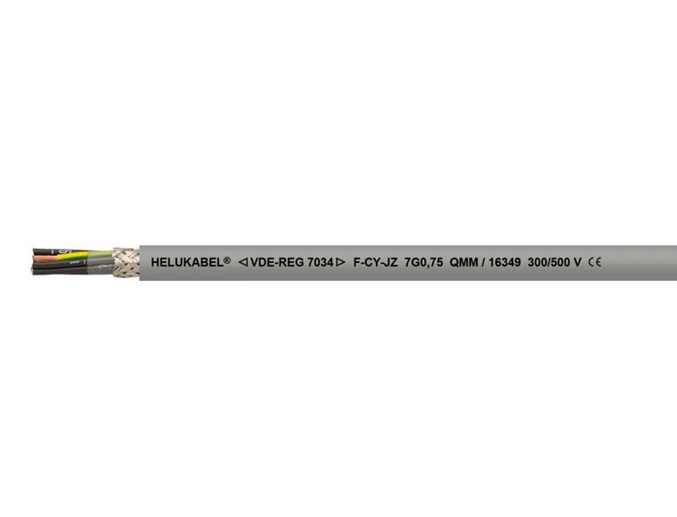 Helukabel F-CY Series Control Cable, 4 Cores, 1 mm², Screened, 18 AWG, Shielded PVC Shield, Control Cable