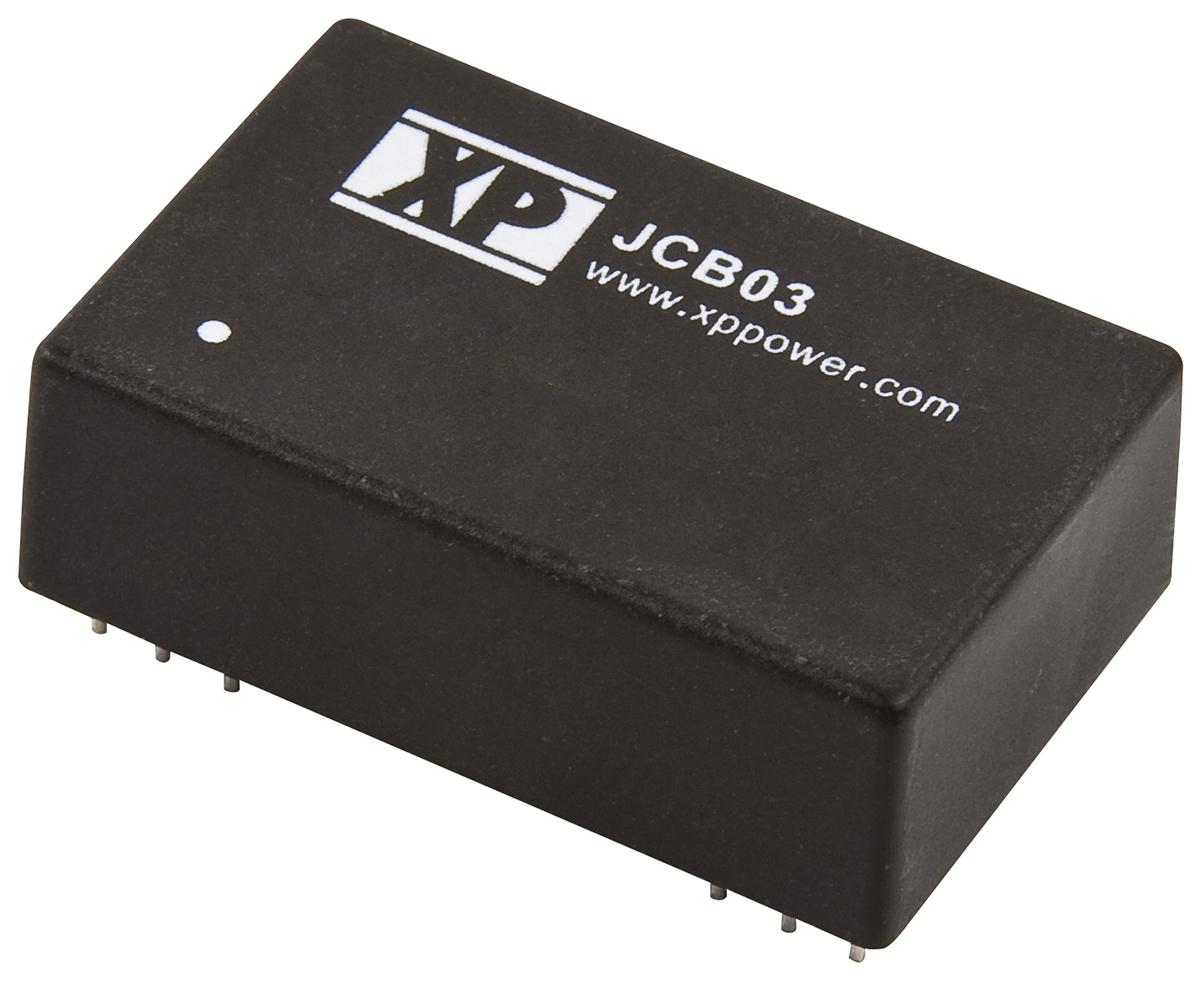 XP Power JCB DC-DC Converter, ±15V dc/ ±100mA Output, 18 → 36 V dc Input, 3W, Through Hole, +100°C Max Temp