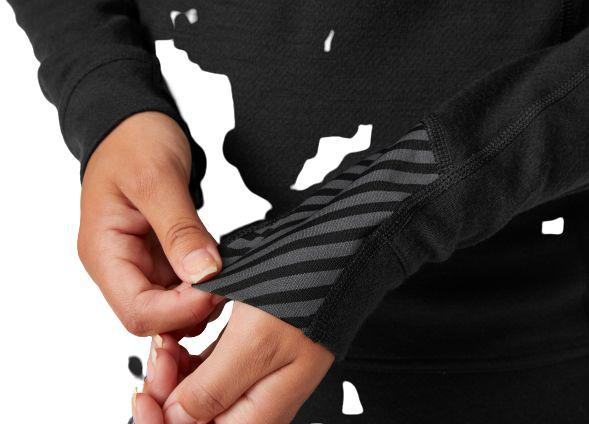 Helly Hansen Black 43 % Polypropylene, 57 % Merino Thermal Shirt, L