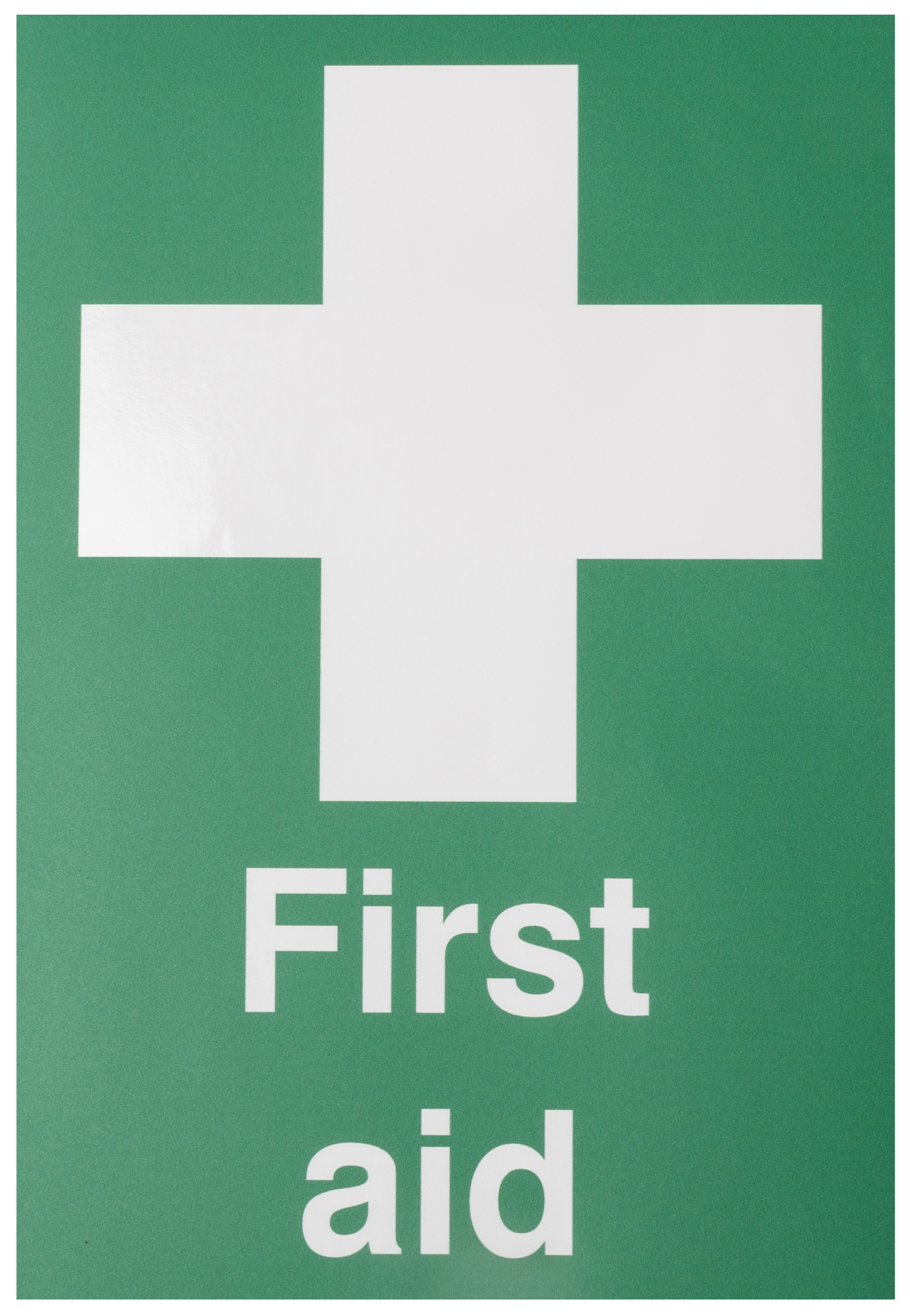 RS PRO Vinyl Polyester Green, White First Aid Sign, H297mm W210mm