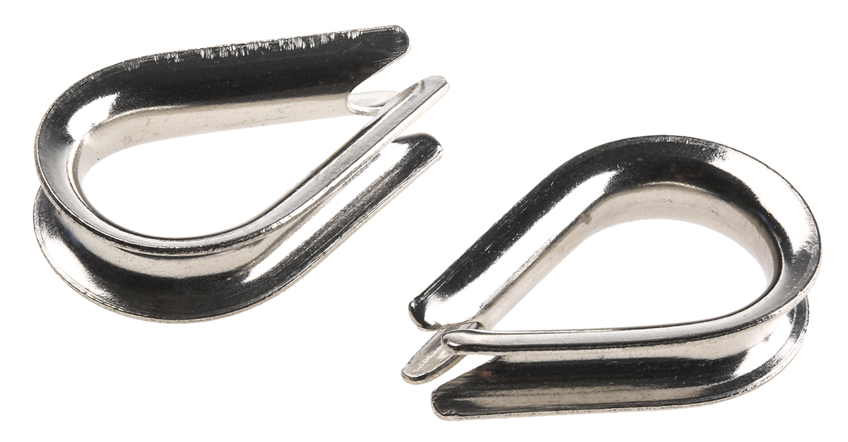 RS PRO Stainless Steel Thimble For Use With 5mm Diameter Wire Rope