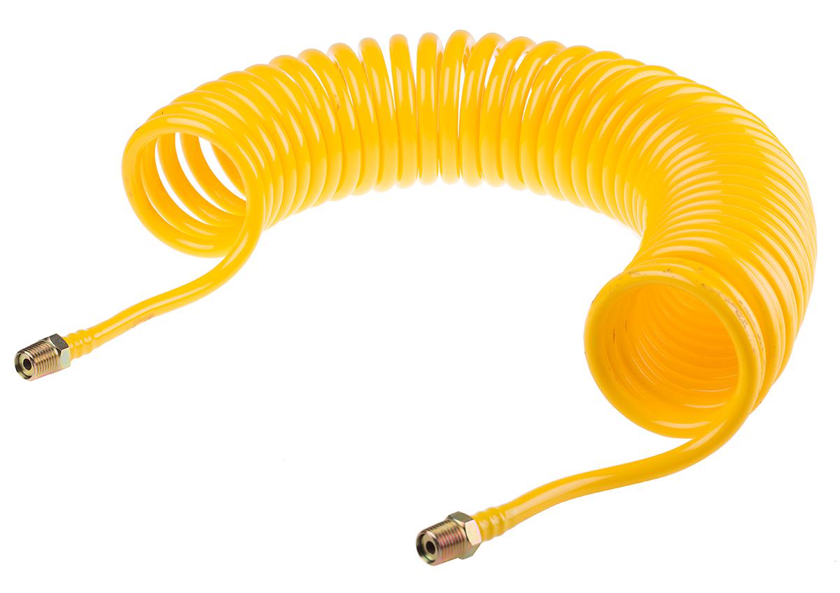 RS PRO 4m, PA Recoil Hose, with BSP 1/4" Male connector