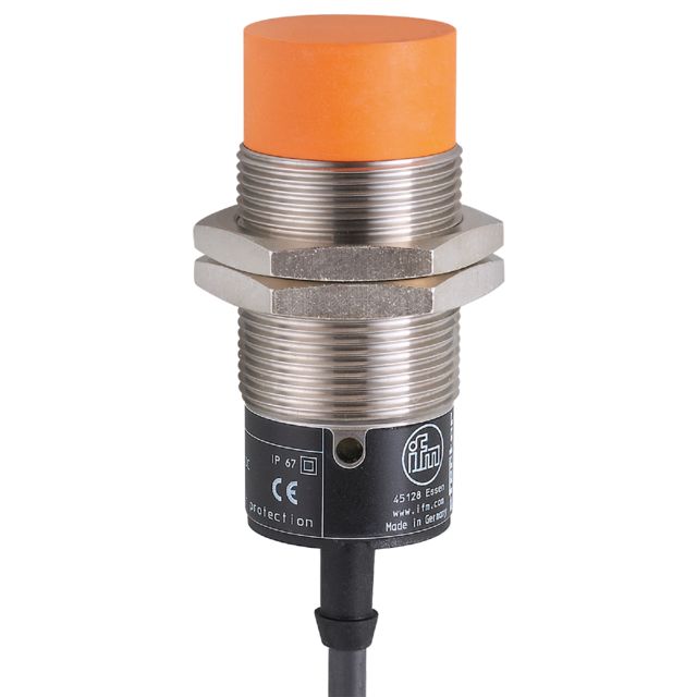ifm electronic Inductive Threaded Barrel Proximity Sensor, M30, 15 mm Detection, PNP NO+NC, 10 → 36 V dc