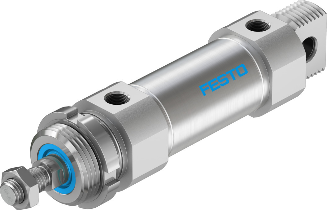 Festo 40 mm Pneumatic Roundline Cylinder - 196031 DSNU Series, Double Acting Acting