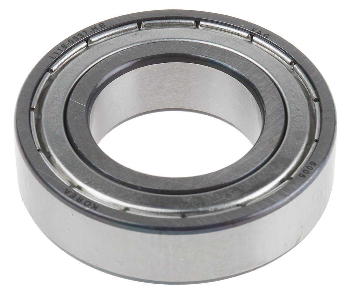FAG 6005-2Z 1 Row Ball Bearing - 25 mm ID, 47 mm OD