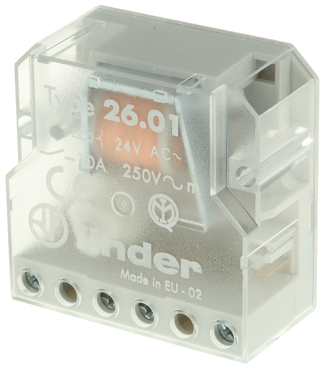 Finder Panel Mount Modular Step Relay, 24V ac Coil, 10A Switching Current, SPST