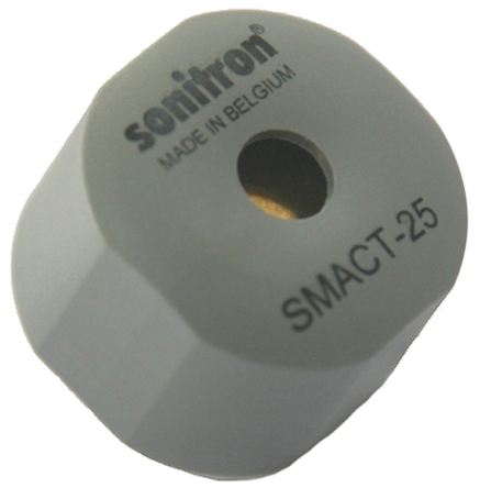 Sonitron 100dB Through Hole Continuous External Piezo Buzzer, 25 x 18mm, 0V ac Min, 30V ac Max