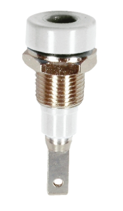 Staubli White Female Banana Socket, 2mm Connector, Tab Termination, 10A, 30 V, 60V dc