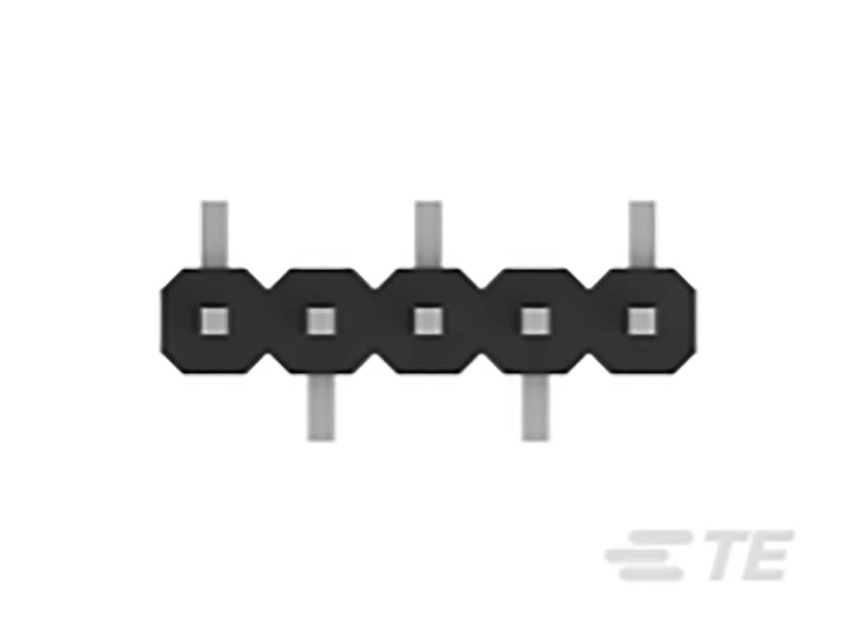 TE Connectivity AMPMODU Series Straight Surface Pin Header, 4 Contact(s), 2 mm Pitch, 1 Row, Unshrouded