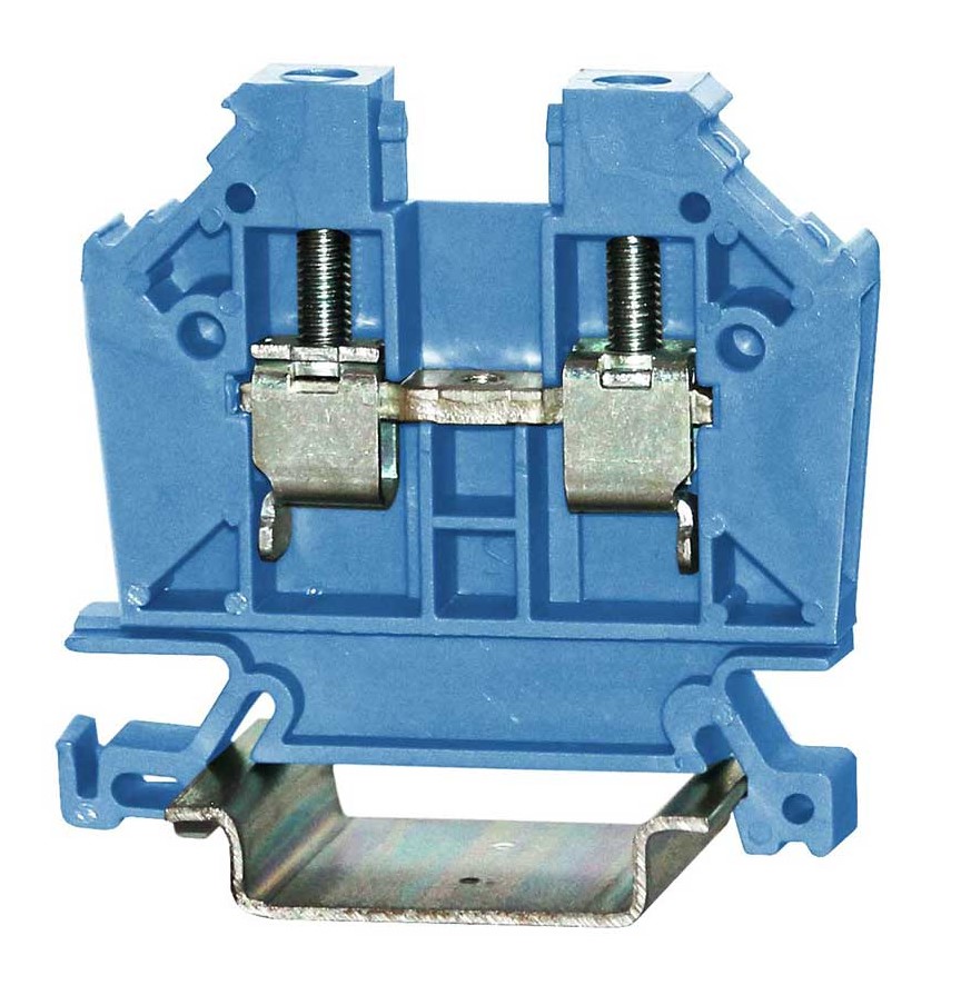 RS PRO Blue, Single-Level, Cage Clamp Termination