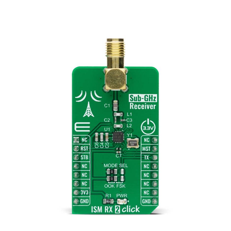 MikroElektronika ISM RX 2 Click Si4356 Sensor Add-On Board for Door Contol, Industrial Control MIKROE-4230