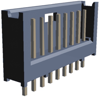 TE Connectivity AMPMODU MOD II Series Straight Through Hole PCB Header, 9 Contact(s), 2.54 mm Pitch, 1 Row, Shrouded