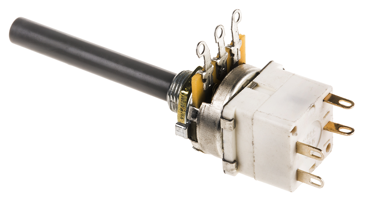 TE Connectivity 23 100kΩ Rotary Potentiometer 1-Gang Panel Mount, 1624203-2