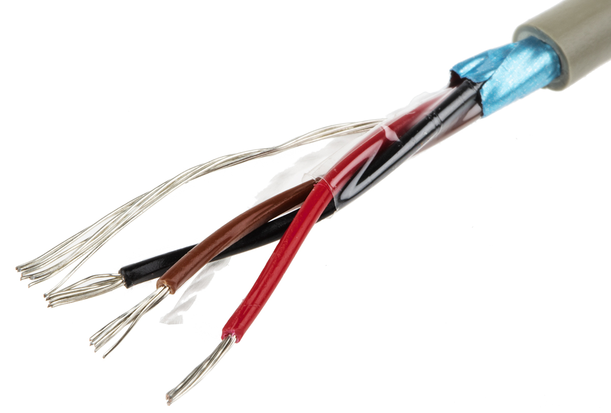 Alpha Wire ProTekt Series Data Cable, 3 Cores, 0.35 mm², Screened, 22 AWG, 50m, Screened Shield