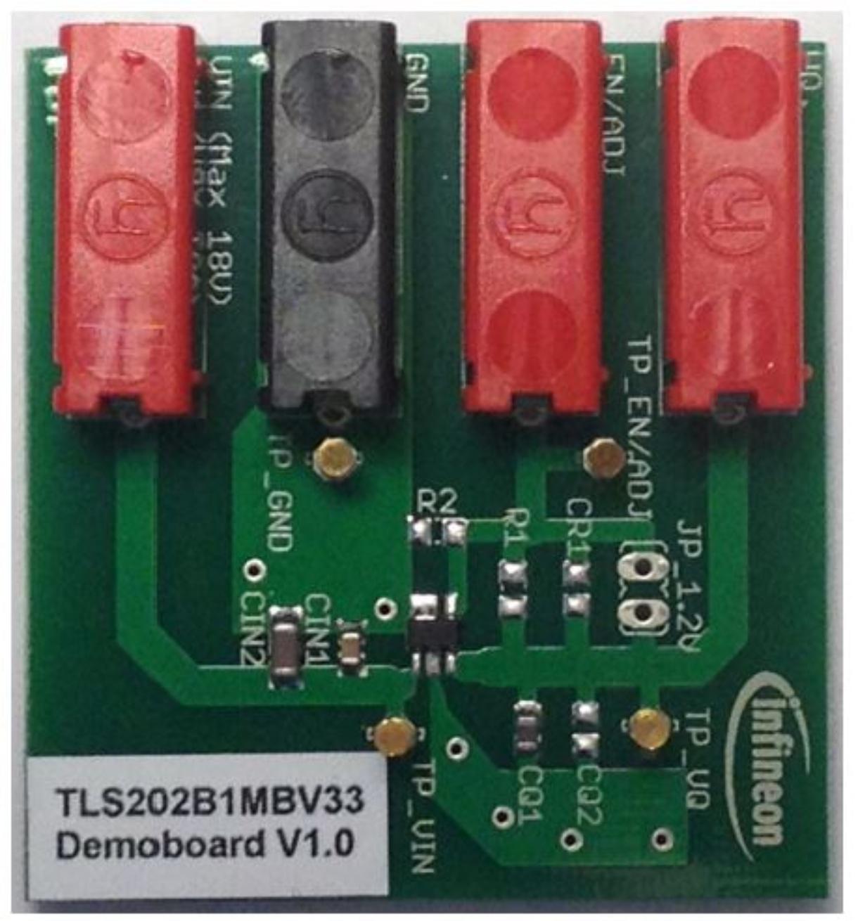 Infineon DEMOBOARD TLS202B1 LDO Voltage Regulator for TLS202B1 for Automotive