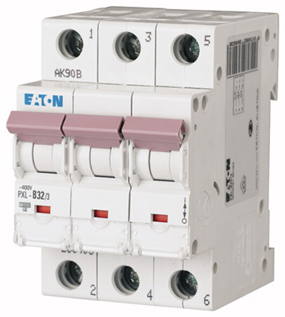 Eaton xPole PXL, S200 MCB, 3P, 32A Curve D, 400V AC, 48V DC, 10 kA Breaking Capacity