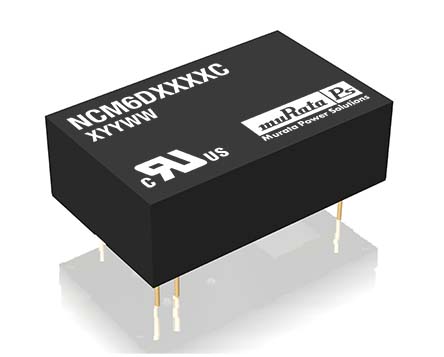 Murata Power Solutions NCM6 DC-DC Converter, ±15V dc/ ±200mA Output, 4.5 → 9 V dc Input, 6W, Through Hole, +85°C