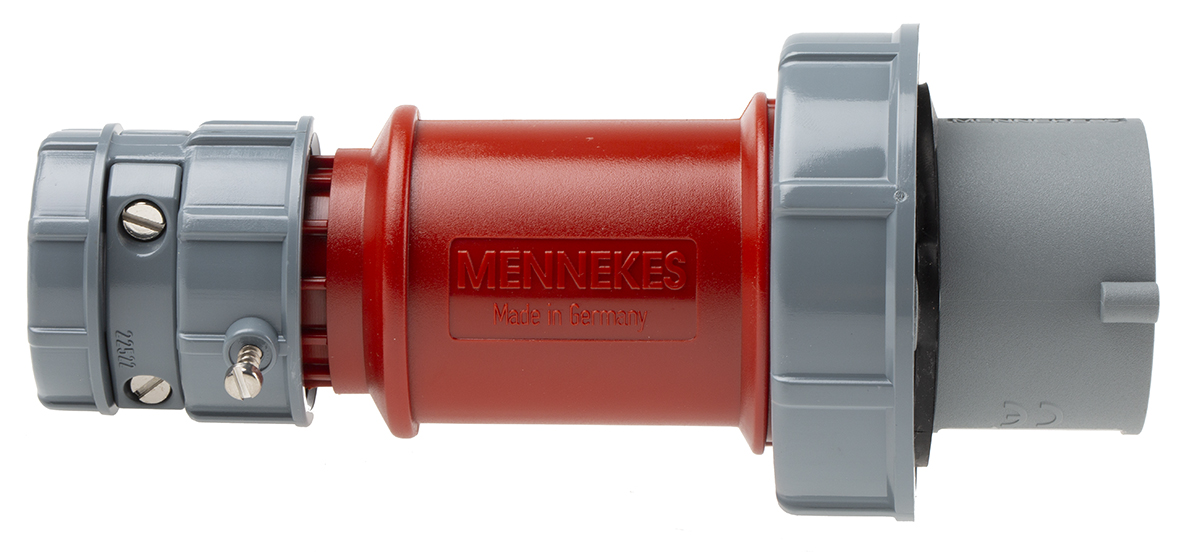 MENNEKES, PowerTOP IP67 Red Cable Mount 4P Industrial Power Plug, Rated At 16A, 400 V