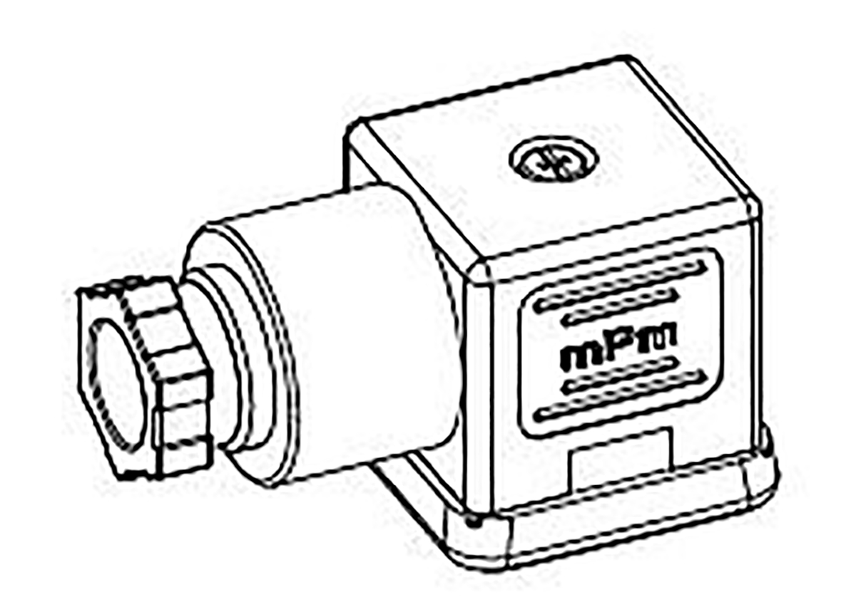 Molex 121064 2P DIN 43650 A DIN 43650 Solenoid Connector with Indicator Light, 12 V Voltage
