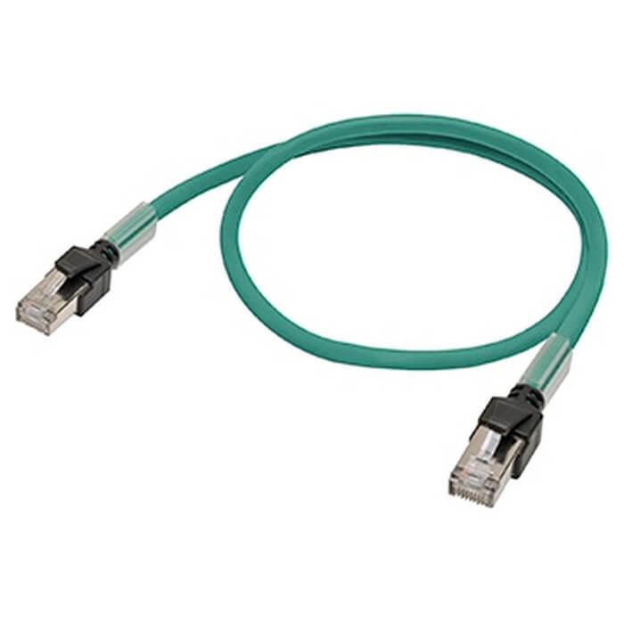 Omron, 20m Cat6a, Green RJ45 to RJ45, None, Terminated